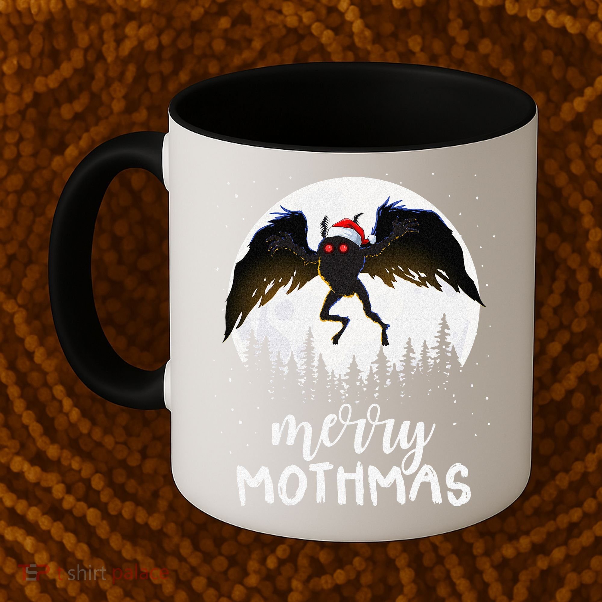 Christmas Mothman Merry Mothmas Creepy Folklore Cryptid Xmas Coffee Mug