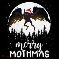 Christmas Mothman Merry Mothmas Creepy Folklore Cryptid Xmas Women's Hoodie thumb 2