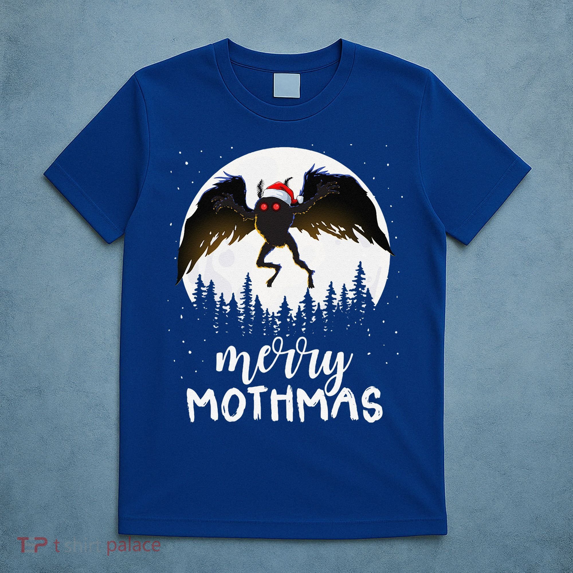 Christmas Mothman Merry Mothmas Creepy Folklore Cryptid Xmas T-Shirt