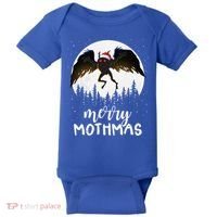 Christmas Mothman Merry Mothmas Creepy Folklore Cryptid Xmas Baby Bodysuit thumb 0