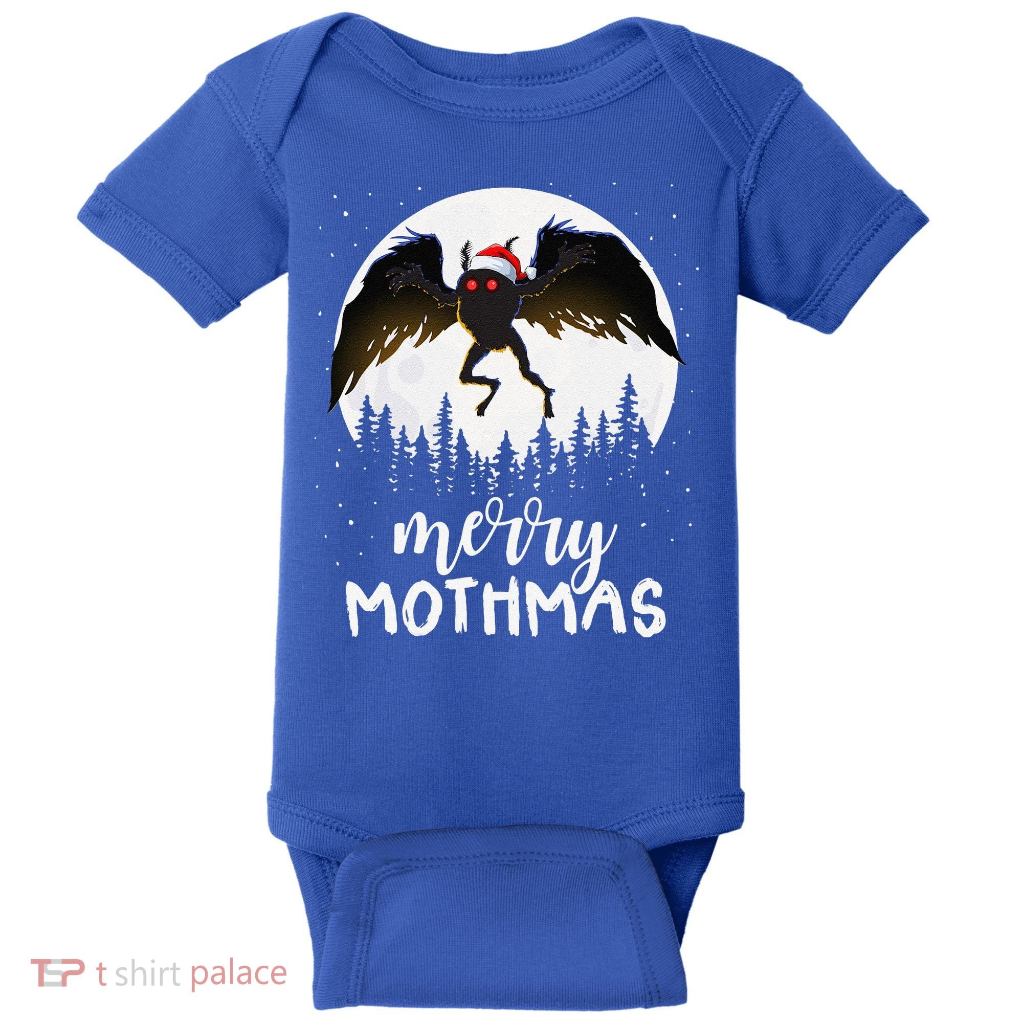 Christmas Mothman Merry Mothmas Creepy Folklore Cryptid Xmas Baby Bodysuit