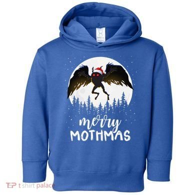 Christmas Mothman Merry Mothmas Creepy Folklore Cryptid Xmas Toddler Hoodie