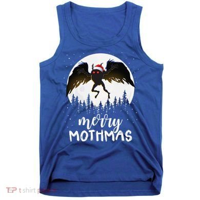 Christmas Mothman Merry Mothmas Creepy Folklore Cryptid Xmas Tank Top