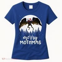 Christmas Mothman Merry Mothmas Creepy Folklore Cryptid Xmas Women's T-Shirt thumb 0