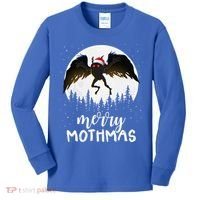 Christmas Mothman Merry Mothmas Creepy Folklore Cryptid Xmas Kids Long Sleeve Shirt thumb 0