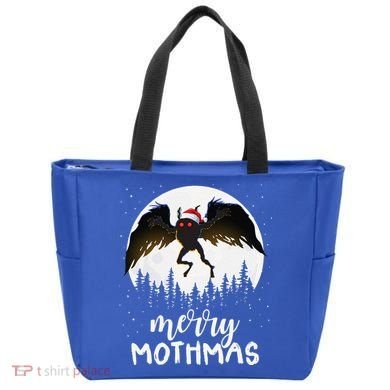 Christmas Mothman Merry Mothmas Creepy Folklore Cryptid Xmas Tote Bag