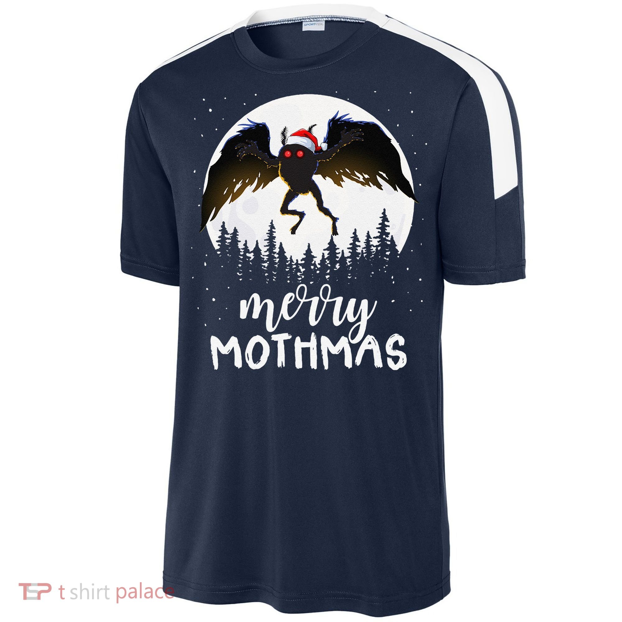 Christmas Mothman Merry Mothmas Creepy Folklore Cryptid Xmas Sport-Tek Competitor United Soccer Jersey