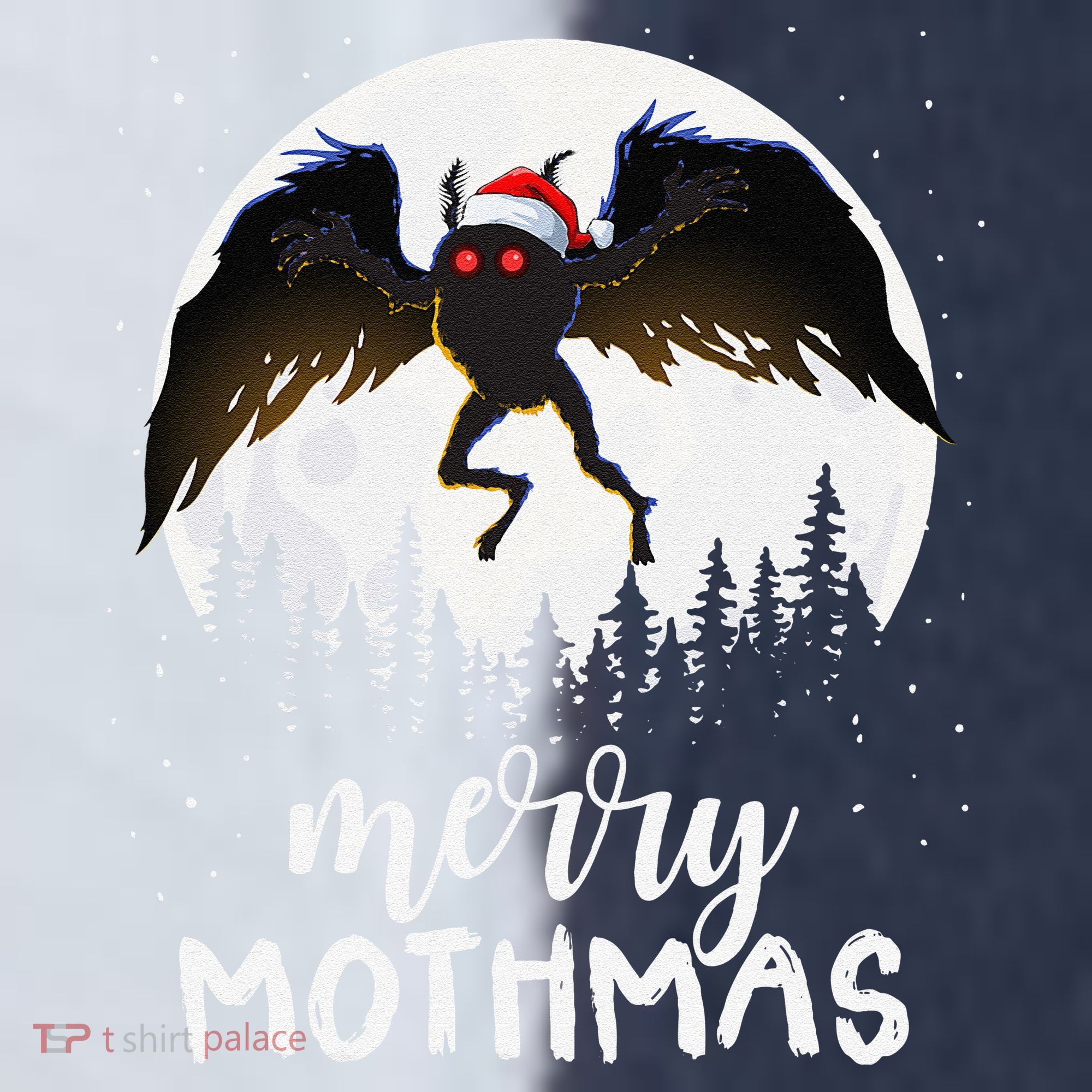 Christmas Mothman Merry Mothmas Creepy Folklore Cryptid Xmas Sport-Tek Competitor United Soccer Jersey