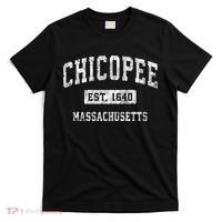 Chicopee Massachusetts Ma Vintage Established Sports T-Shirt thumb 0