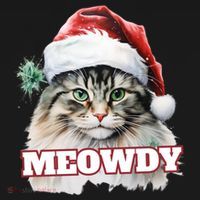 Cat Meme Meowdy Funny Mashup Meow Howdy Christmas Santa Hat Cool Gift Doggie Tank thumb 4