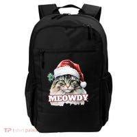 Cat Meme Meowdy Funny Mashup Meow Howdy Christmas Santa Hat Cool Gift Backpack thumb 0