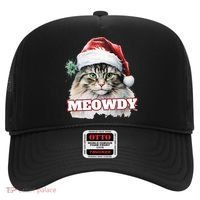 Cat Meme Meowdy Funny Mashup Meow Howdy Christmas Santa Hat Cool Gift Hat thumb 0