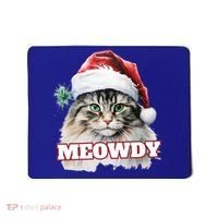 Cat Meme Meowdy Funny Mashup Meow Howdy Christmas Santa Hat Cool Gift Mousepad thumb 0
