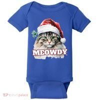 Cat Meme Meowdy Funny Mashup Meow Howdy Christmas Santa Hat Cool Gift Baby Bodysuit thumb 0