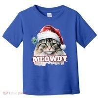Cat Meme Meowdy Funny Mashup Meow Howdy Christmas Santa Hat Cool Gift Toddler T-Shirt thumb 0