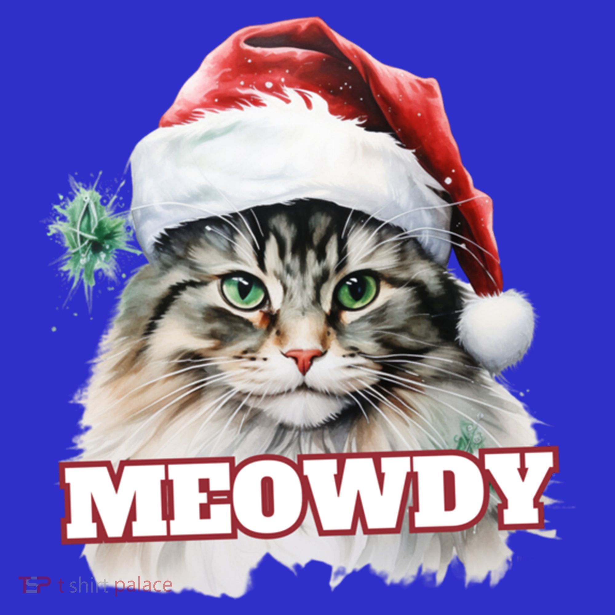 Cat Meme Meowdy Funny Mashup Meow Howdy Christmas Santa Hat Cool Gift Visor