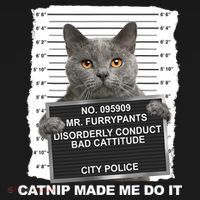 Catnip Made Me Do It Funny Cat Tee Backpack thumb 2