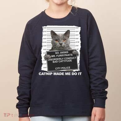 Catnip Made Me Do It Funny Cat Tee Women's Sweatshirt