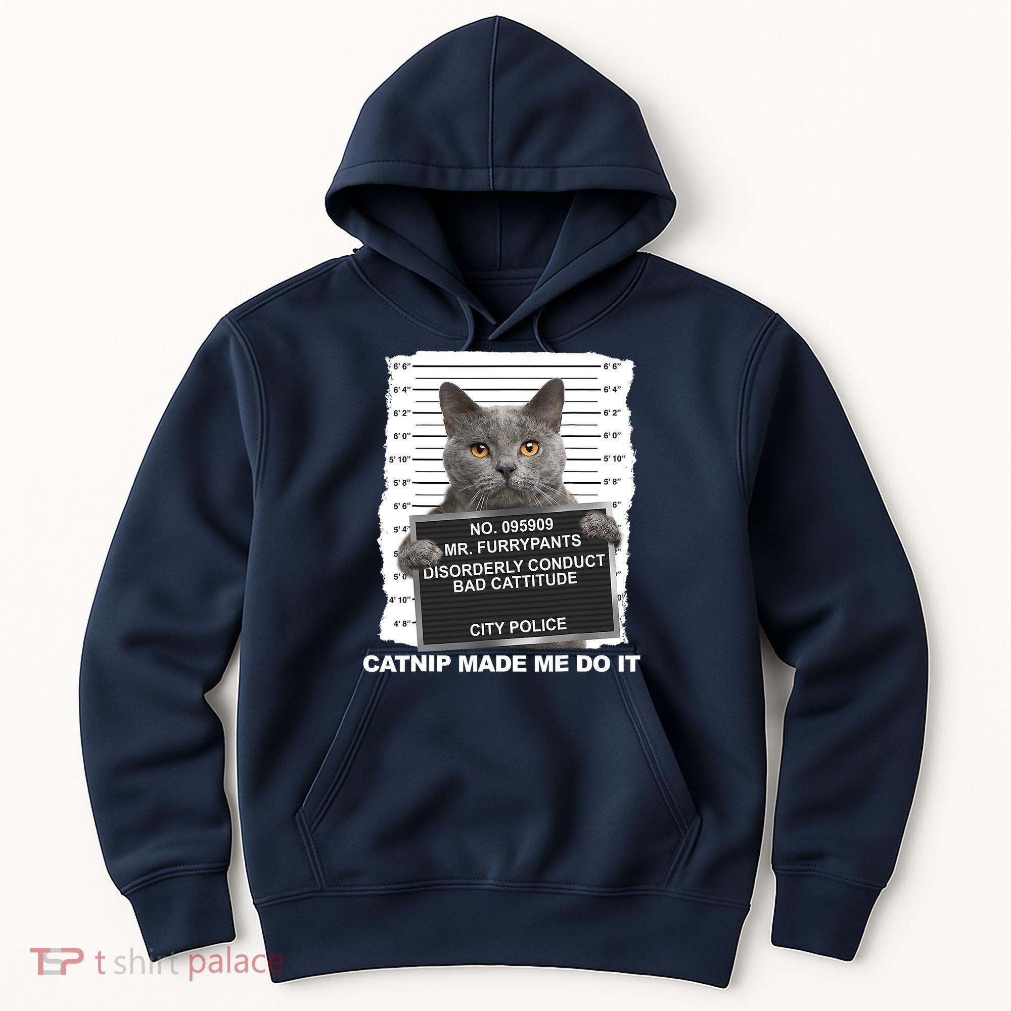 Catnip Made Me Do It Funny Cat Tee Hoodie