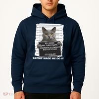 Catnip Made Me Do It Funny Cat Tee Hoodie thumb 2