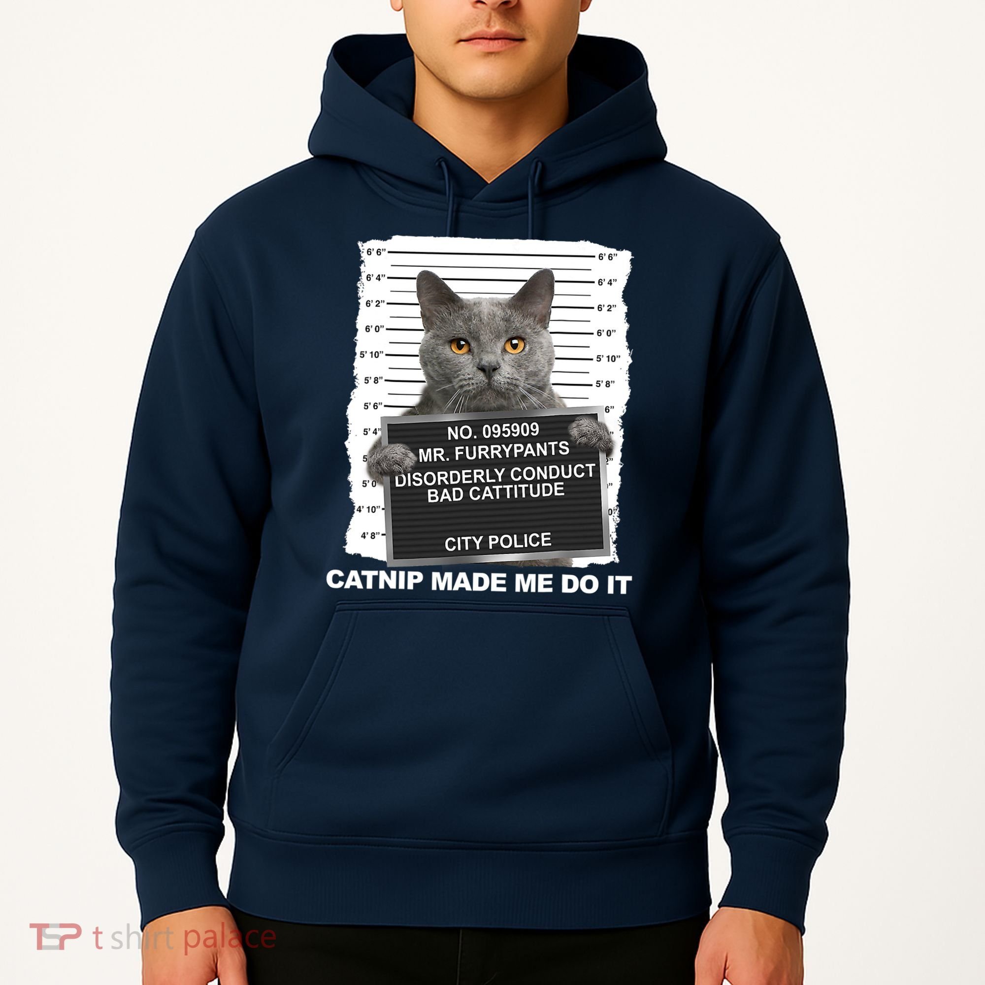 Catnip Made Me Do It Funny Cat Tee Hoodie