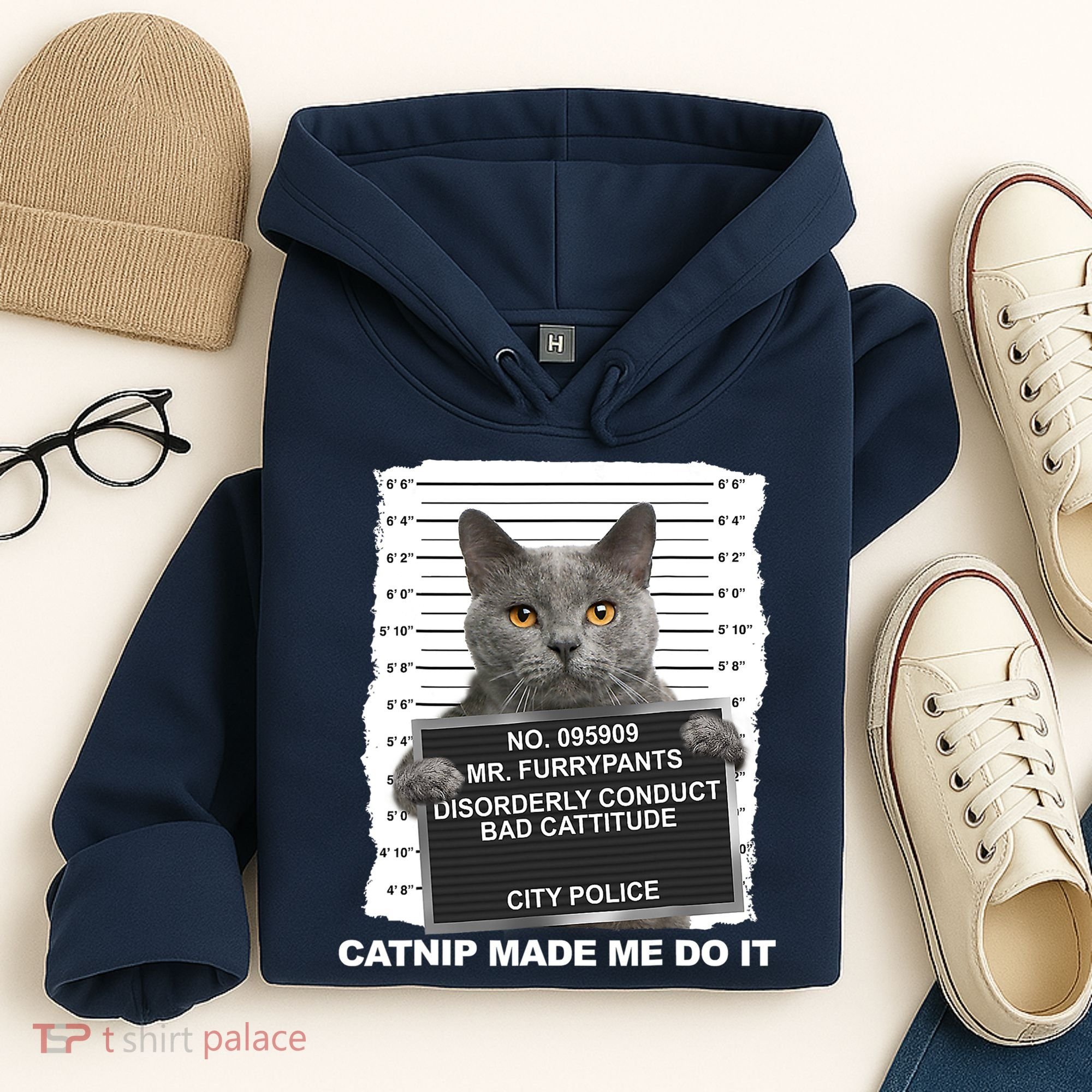 Catnip Made Me Do It Funny Cat Tee Hoodie