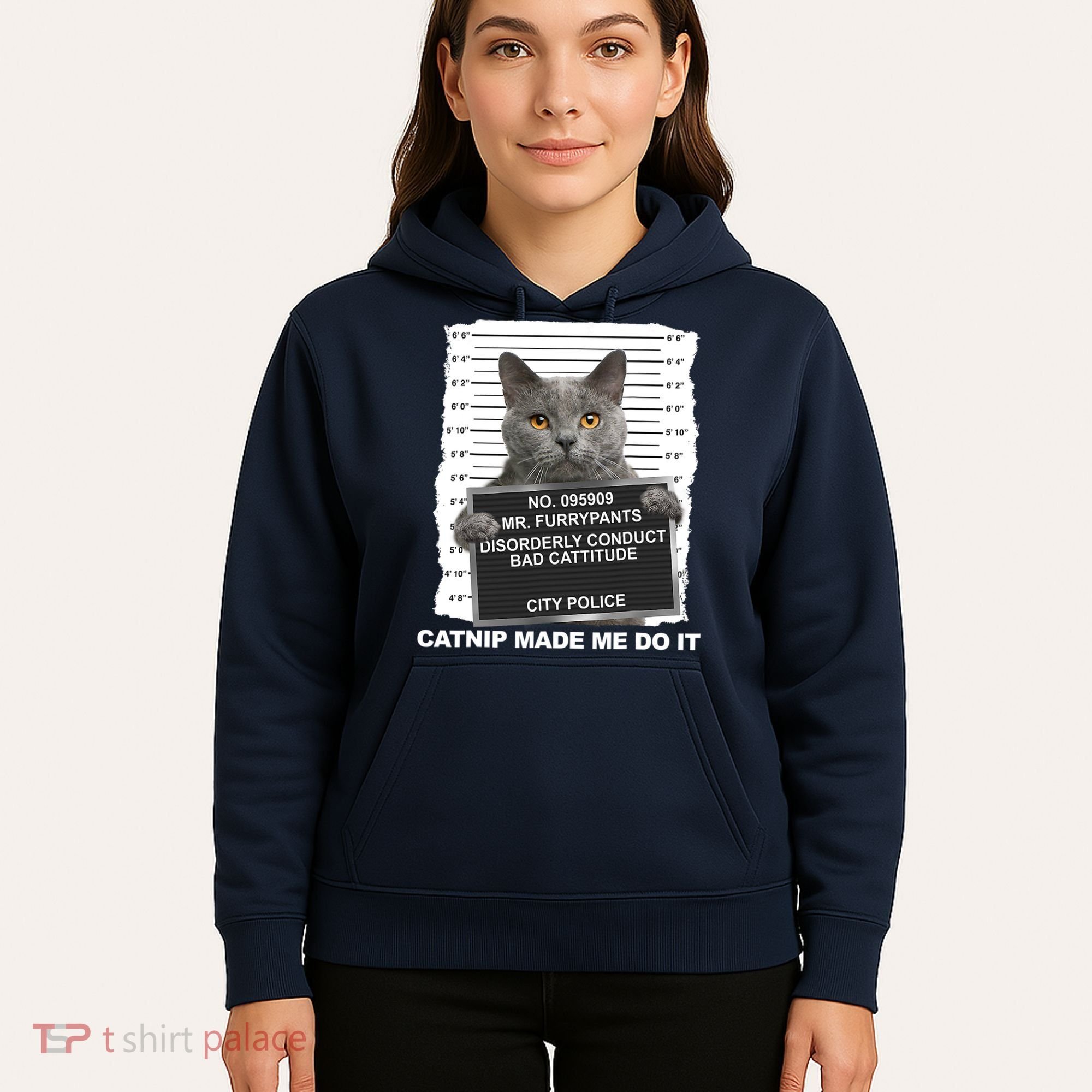 Catnip Made Me Do It Funny Cat Tee Hoodie