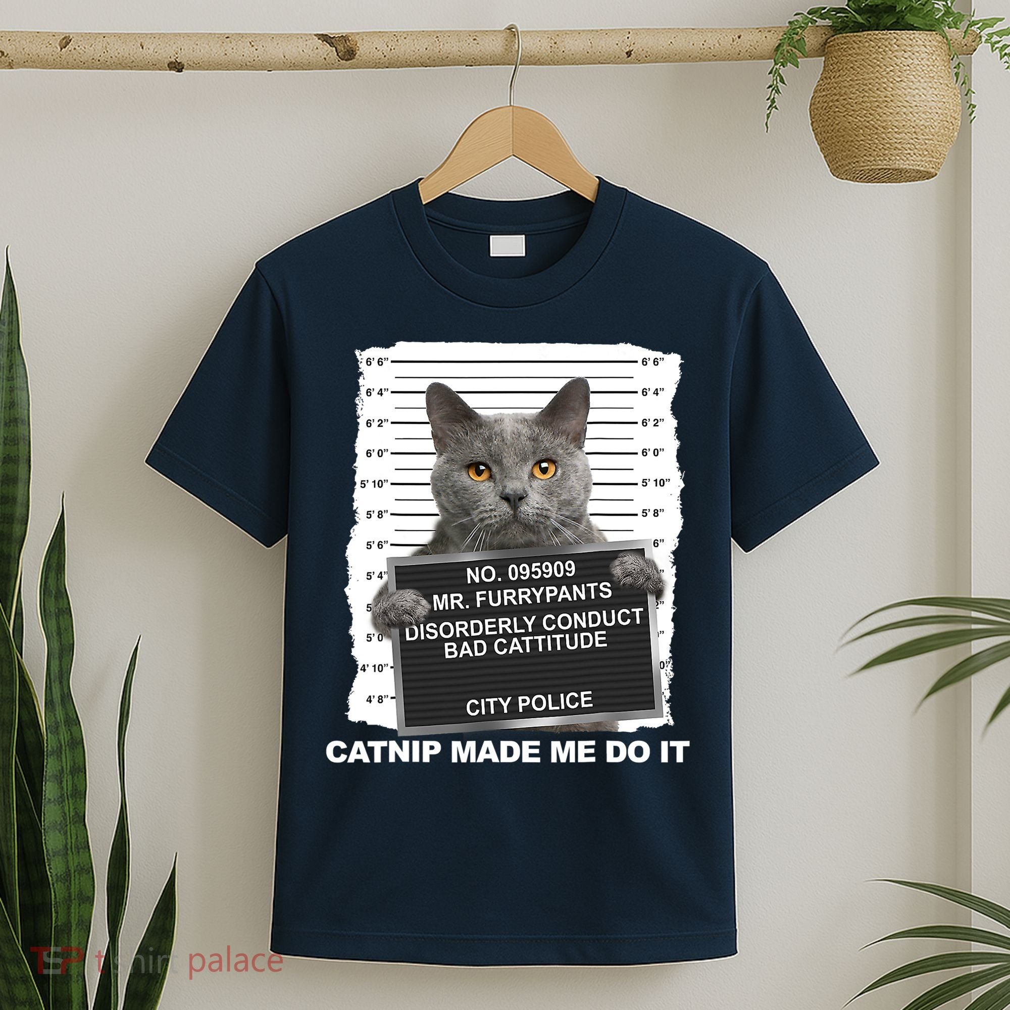 Catnip Made Me Do It Funny Cat Tee T-Shirt