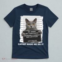 Catnip Made Me Do It Funny Cat Tee T-Shirt thumb 5