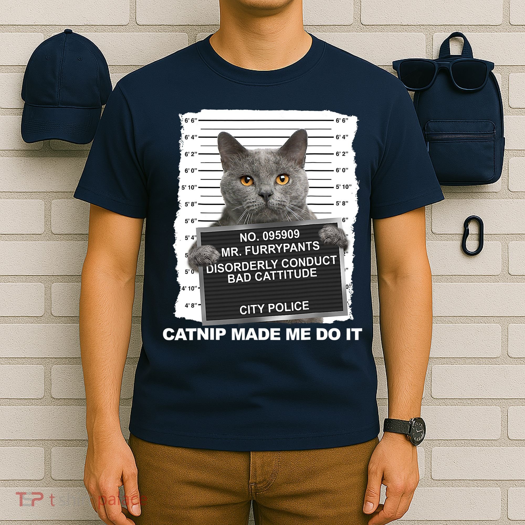 Catnip Made Me Do It Funny Cat Tee T-Shirt