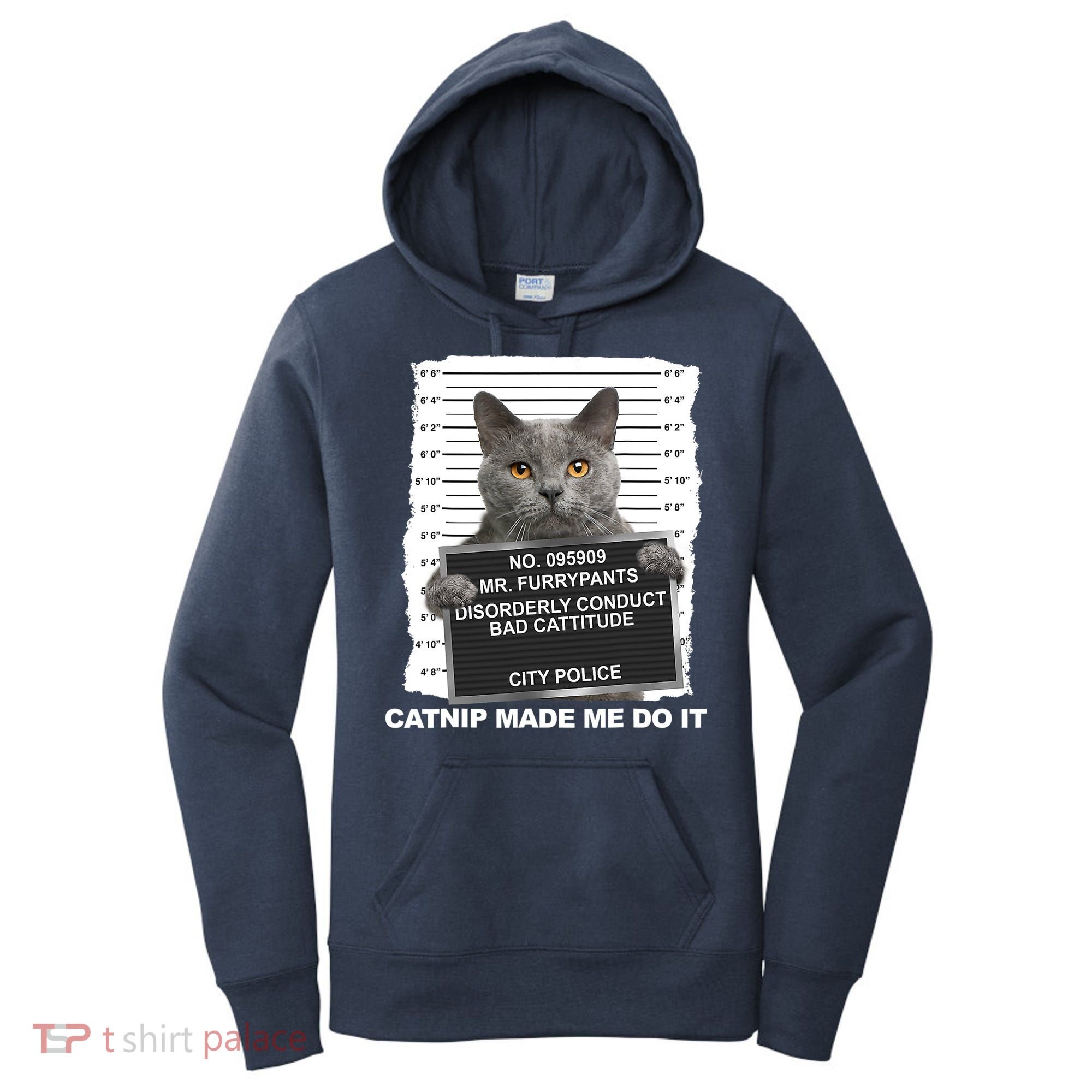 Catnip Made Me Do It Funny Cat Tee Women's Hoodie
