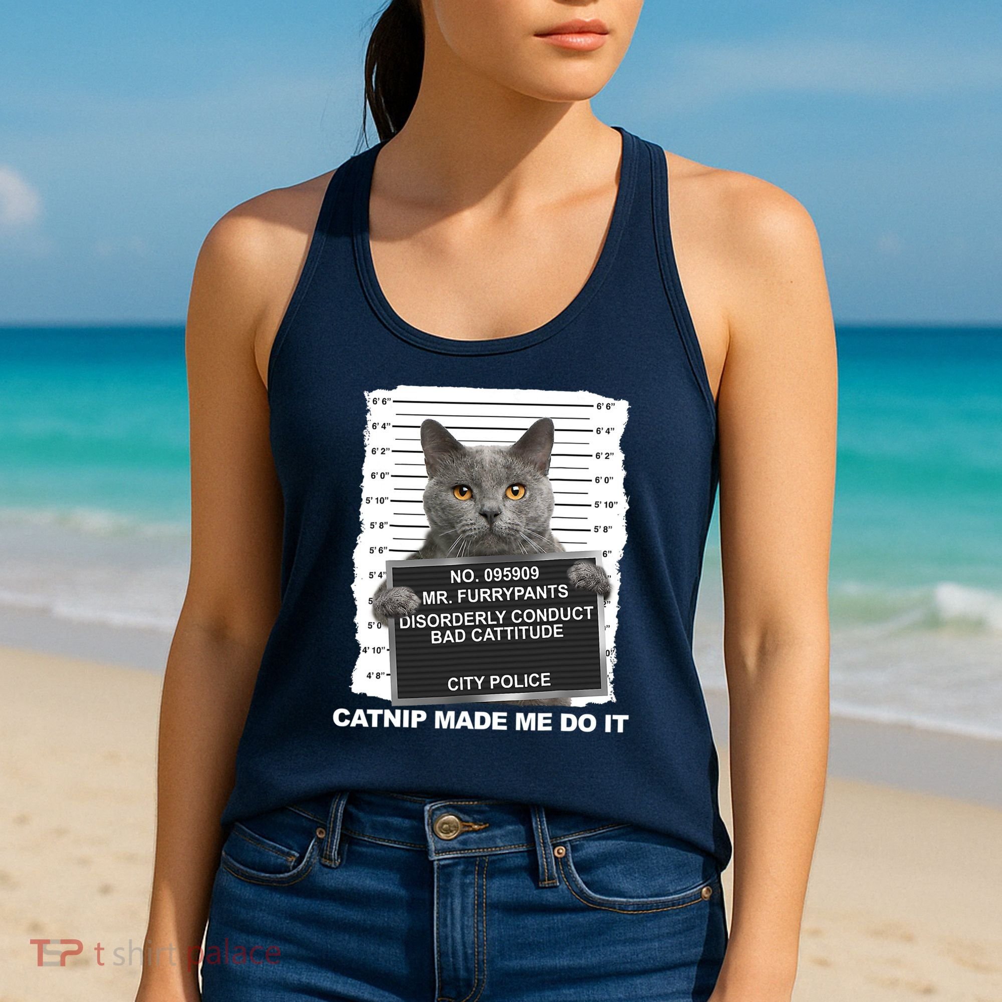 Catnip Made Me Do It Funny Cat Tee Women's Tank Top