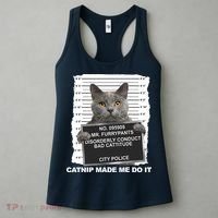 Catnip Made Me Do It Funny Cat Tee Women's Tank Top thumb 3