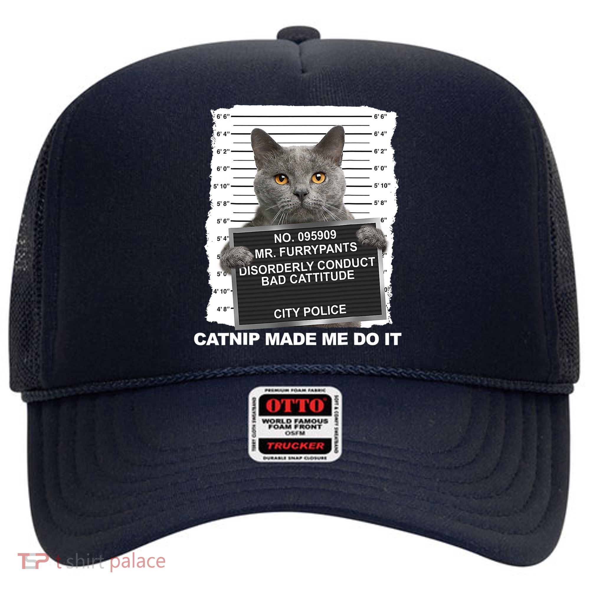 Catnip Made Me Do It Funny Cat Tee Hat