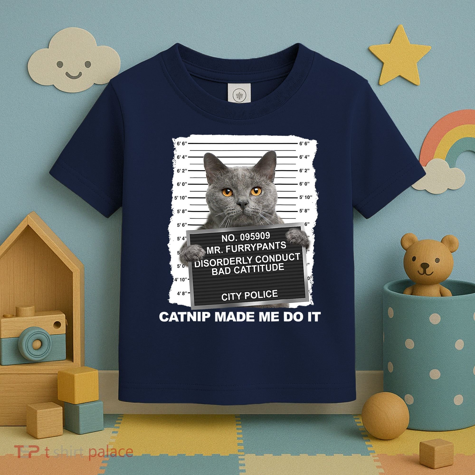 Catnip Made Me Do It Funny Cat Tee Toddler T-Shirt