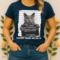 Catnip Made Me Do It Funny Cat Tee Women's T-Shirt thumb 2