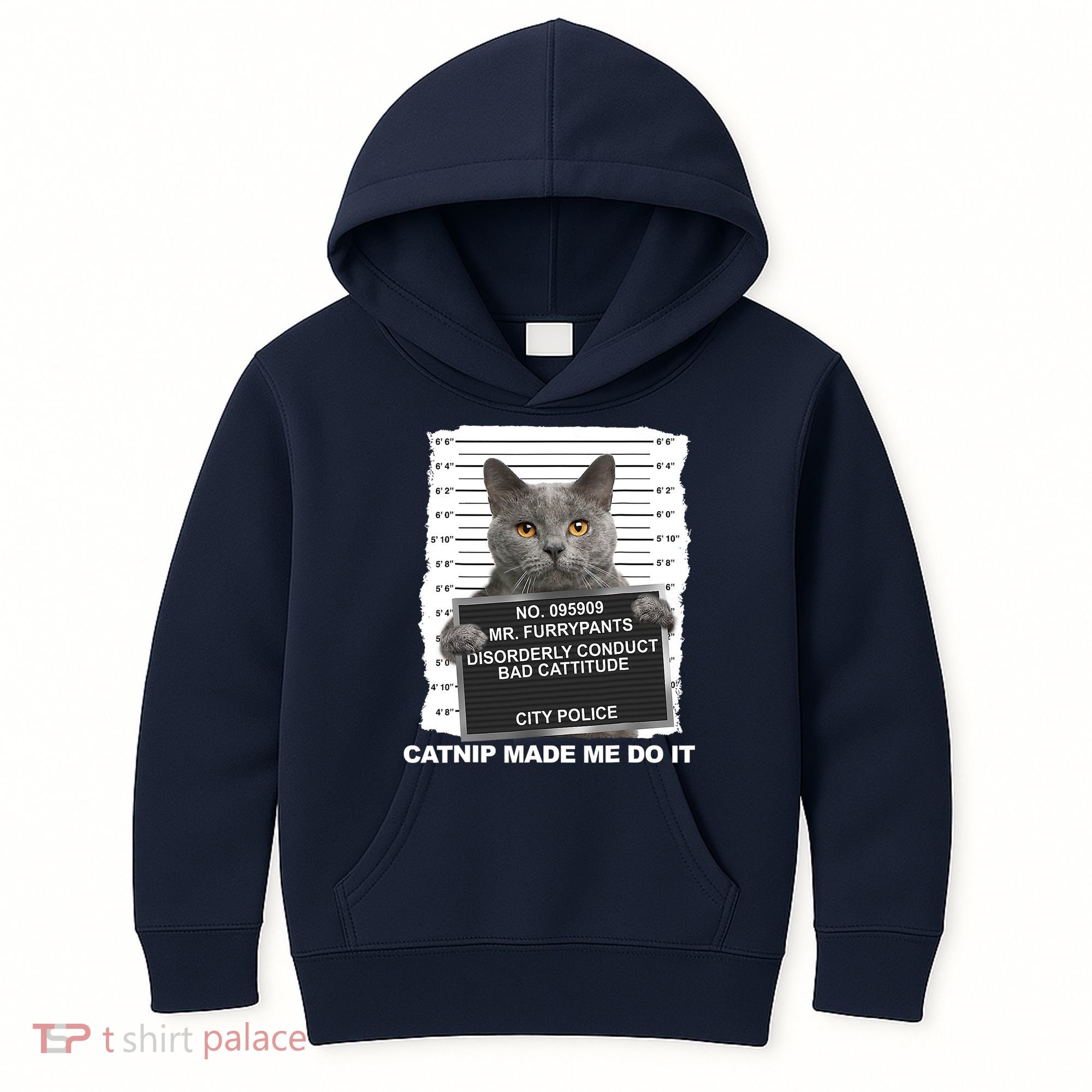 Catnip Made Me Do It Funny Cat Tee Kids Hoodie