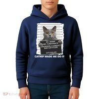 Catnip Made Me Do It Funny Cat Tee Kids Hoodie thumb 4
