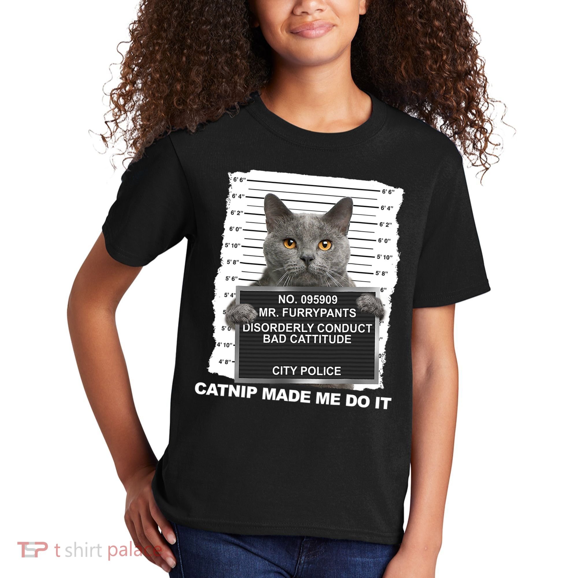 Catnip Made Me Do It Funny Cat Tee Kids T-Shirt