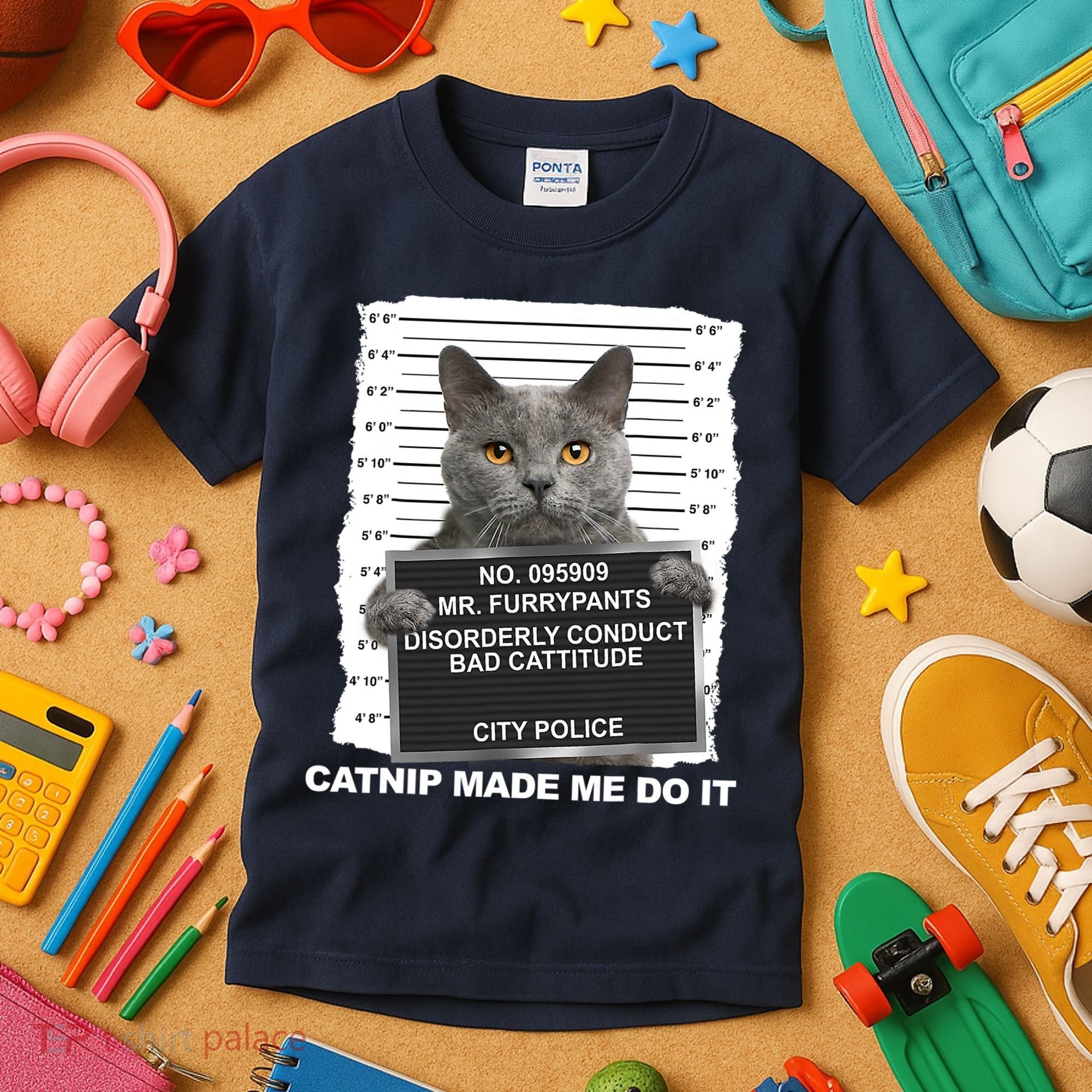 Catnip Made Me Do It Funny Cat Tee Kids T-Shirt