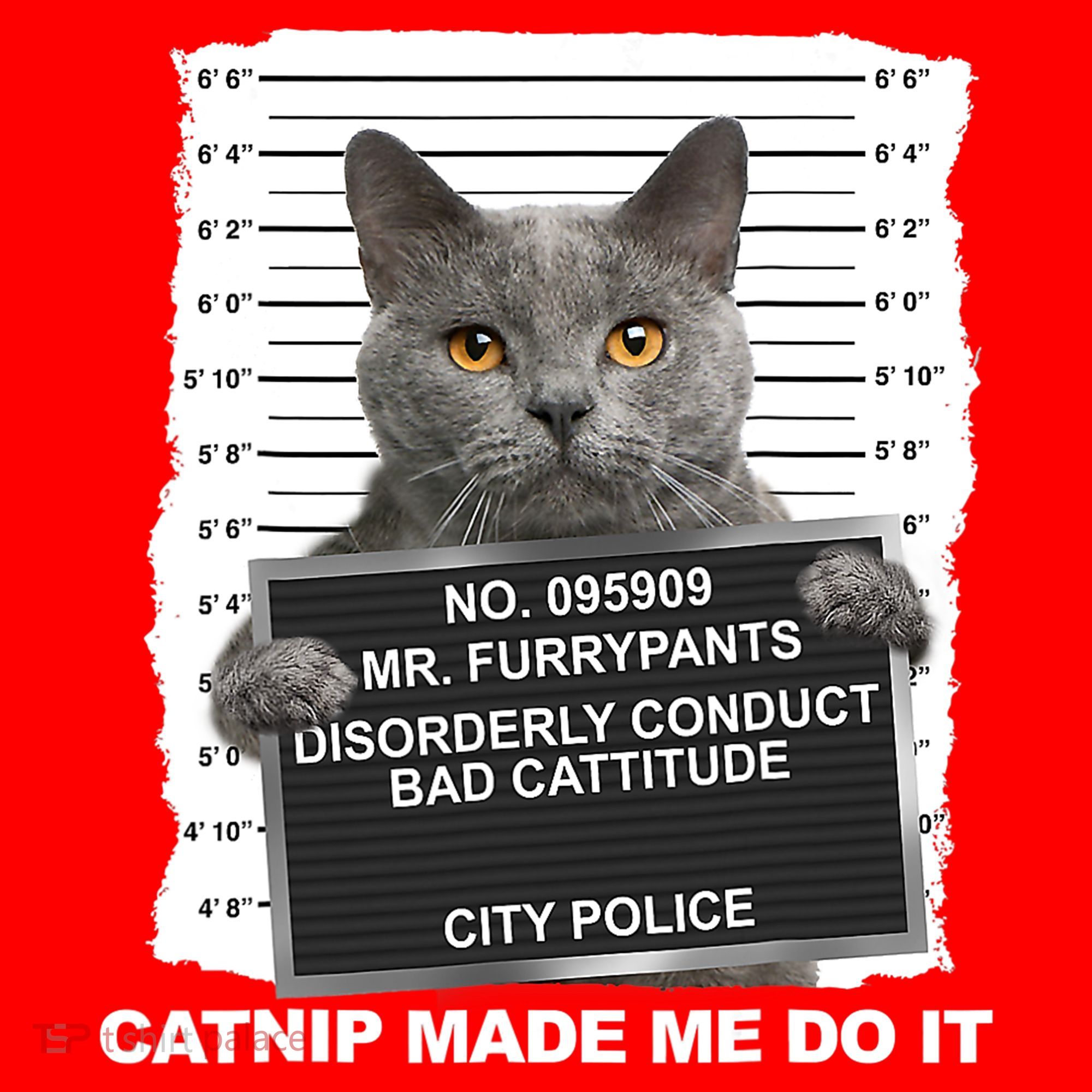 Catnip Made Me Do It Funny Cat Tee Santa Hat
