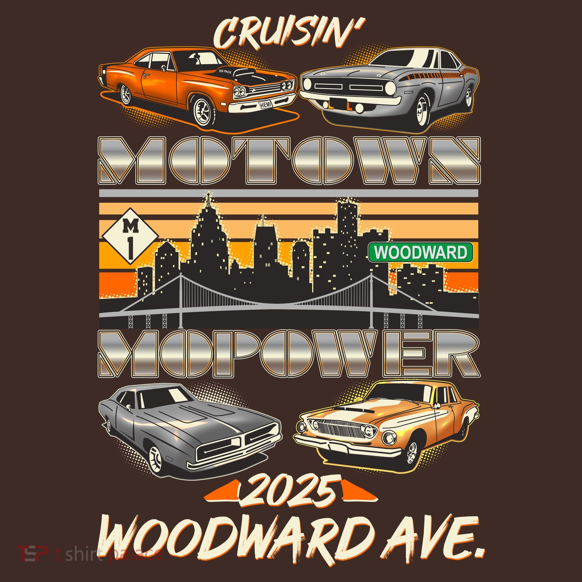 Cruisin Motown Mopower Woodward Ave 2025 Coaster