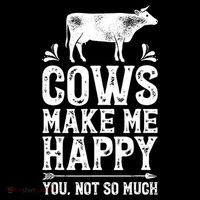 Cows Make Me Happy You Not So Much Farming Baby Bodysuit thumb 2