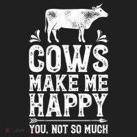 Cows Make Me Happy You Not So Much Farming Hat thumb 2