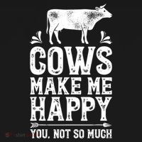 Cows Make Me Happy You Not So Much Farming Women's Long Sleeve Shirt thumb 2