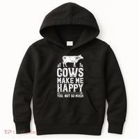 Cows Make Me Happy You Not So Much Farming Kids Hoodie thumb 0