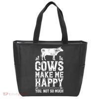 Cows Make Me Happy You Not So Much Farming Tote Bag thumb 0