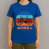 Cycle Momma Mom Mountain Bike Cyclist Cycling Coach Bicycle Cute Gift T-Shirt thumb 4