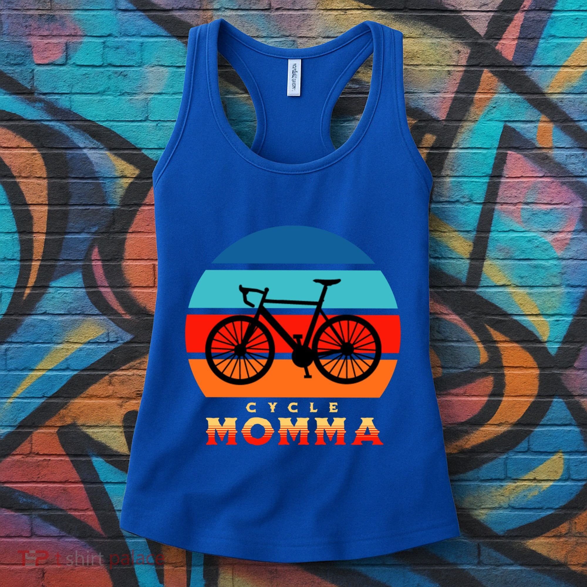 Cycle Momma Mom Mountain Bike Cyclist Cycling Coach Bicycle Cute Gift Women's Tank Top