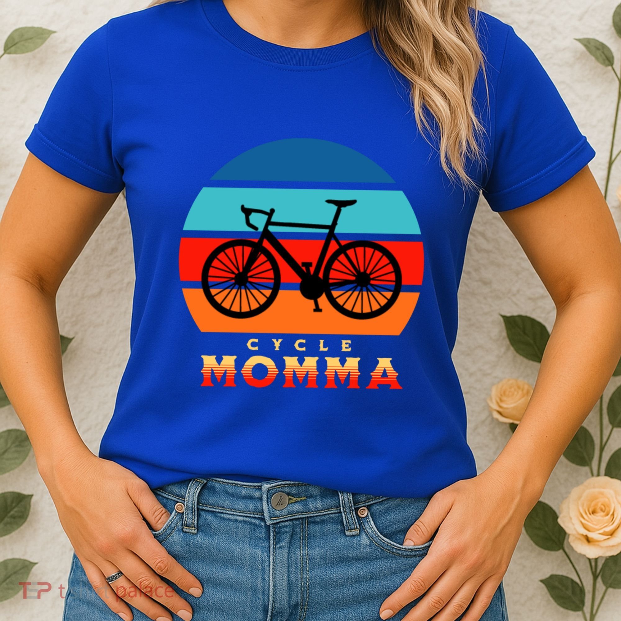 Cycle Momma Mom Mountain Bike Cyclist Cycling Coach Bicycle Cute Gift Women's T-Shirt